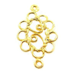 20x12mm Vermeil Oval Scroll - Spacer Chandeliar Set of 2 (ONLINE ORDER ONLY)