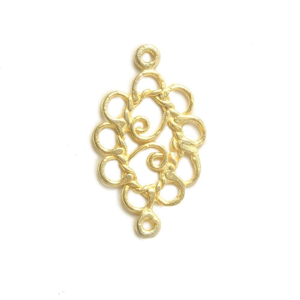 20x12mm Vermeil Oval Scroll - Spacer Chandeliar Set of 2 (ONLINE ORDER ONLY)