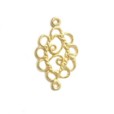 20x12mm Vermeil Oval Scroll - Spacer Chandeliar Set of 2 (ONLINE ORDER ONLY)