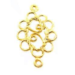 20x12mm Vermeil Oval Scroll - Spacer Chandeliar Set of 2 (ONLINE ORDER ONLY)