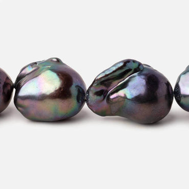 20x13-25.5x16.5mm Peacock Ultra Baroque Freshwater Pearl 16.5 inch 18 pieces AA (ONLINE ORDER ONLY)