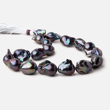 20x13-25.5x16.5mm Peacock Ultra Baroque Freshwater Pearl 16.5 inch 18 pieces AA (ONLINE ORDER ONLY)