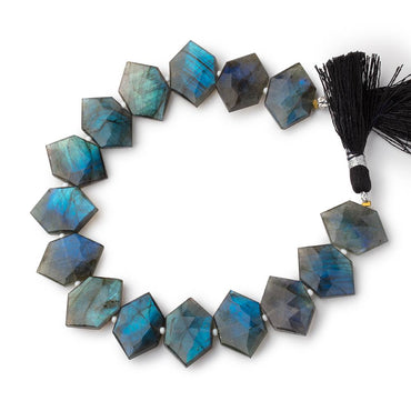 20x13mm Labradorite Faceted Elongated Hexagon Beads 8 inch 14 pieces (ONLINE ORDER ONLY)