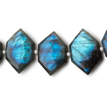 20x13mm Labradorite Faceted Elongated Hexagon Beads 8 inch 14 pieces (ONLINE ORDER ONLY)
