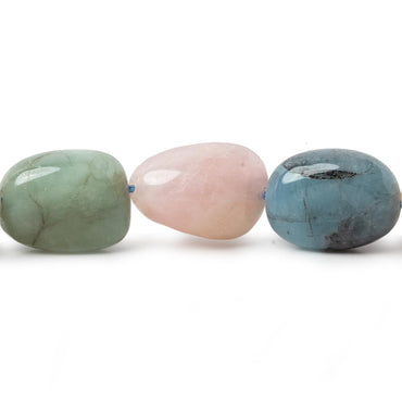 20x14-23x14mm Multi Beryl straight drilled plain nuggets 16 inch 17 beads (ONLINE ORDER ONLY)