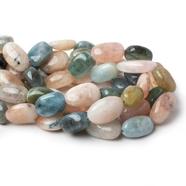 20x14-23x14mm Multi Beryl straight drilled plain nuggets 16 inch 17 beads (ONLINE ORDER ONLY)