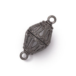 20x14.5mm Miligrain Tear Drop Design Bicone Magnetic Clasp 1 piece (ONLINE ORDER ONLY)