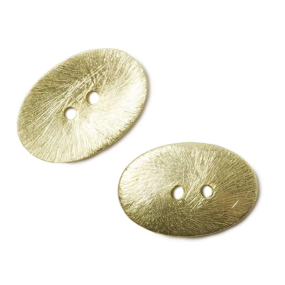20x14mm 14kt Gold Oval Button brushed 6 pieces (ONLINE ORDER ONLY)