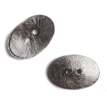 20x14mm Black Gold Oval Button, 6 pieces (ONLINE ORDER ONLY)