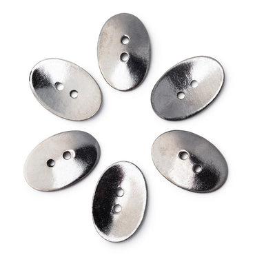 20x14mm Black Gold Oval Button 6 pieces (ONLINE ORDER ONLY)