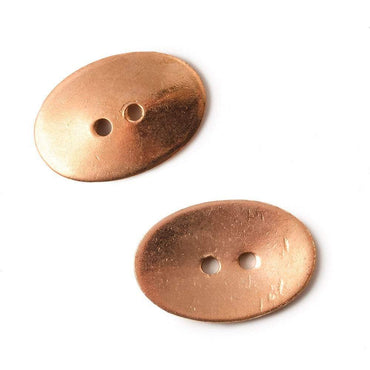 20x14mm Copper Oval Button, 6 pieces (ONLINE ORDER ONLY)