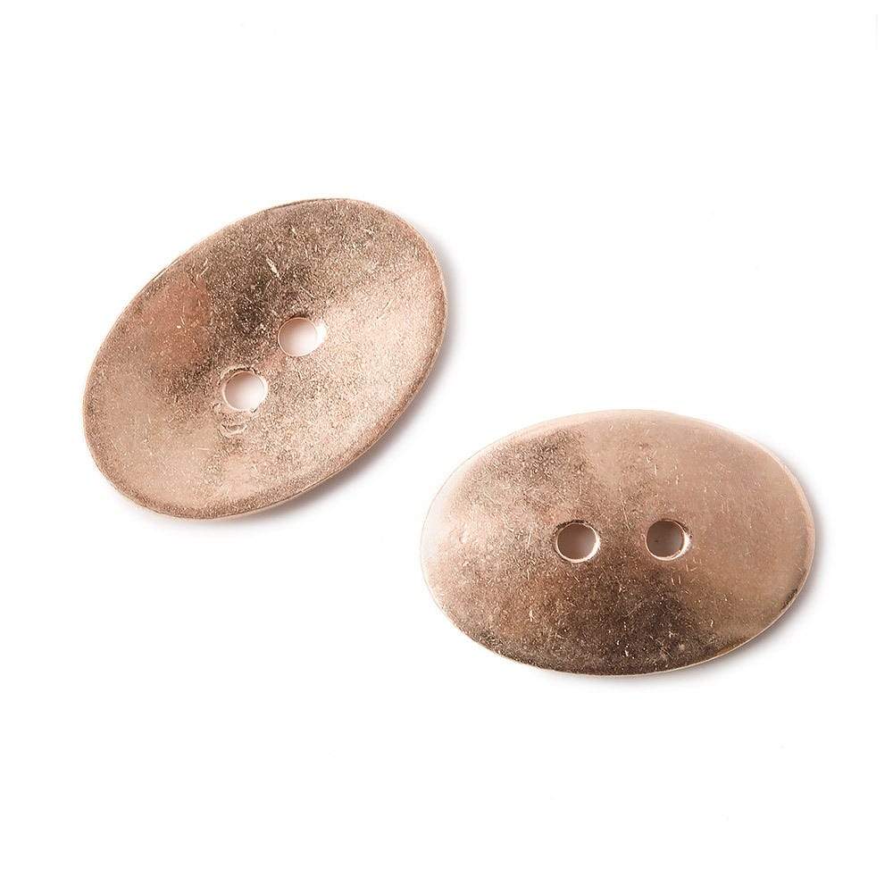 20x14mm Rose Gold Oval Button 6 pieces (ONLINE ORDER ONLY)
