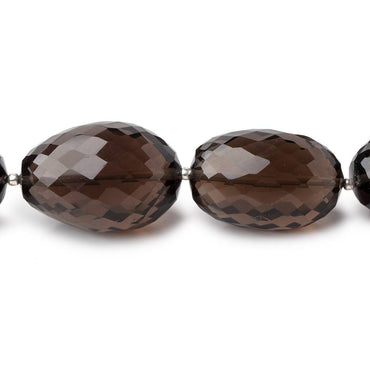 20x15-29x17mm Smoky Quartz Faceted Nugget Beads 16 inch 17 pieces (ONLINE ORDER ONLY)
