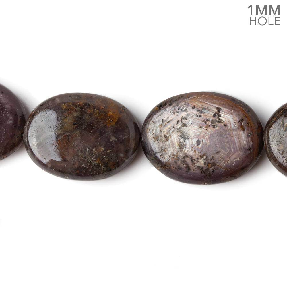 20x15mm Golden Sheen Sapphire plain oval beads 18.25 inch 23 pieces 1mmlarge hole AA (ONLINE ORDER ONLY)