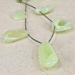 20x17-37x19mm Margarita Green Drusy Freeform Beads 5 pieces (ONLINE ORDER ONLY)