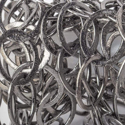 20x17mm Black Gold plated Brushed Oval Link Chain by the foot (ONLINE ORDER ONLY)