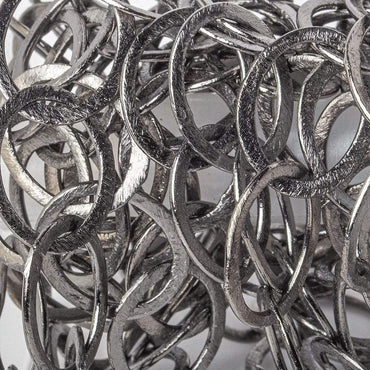 20x17mm Black Gold plated Brushed Oval Link Chain by the foot (ONLINE ORDER ONLY)
