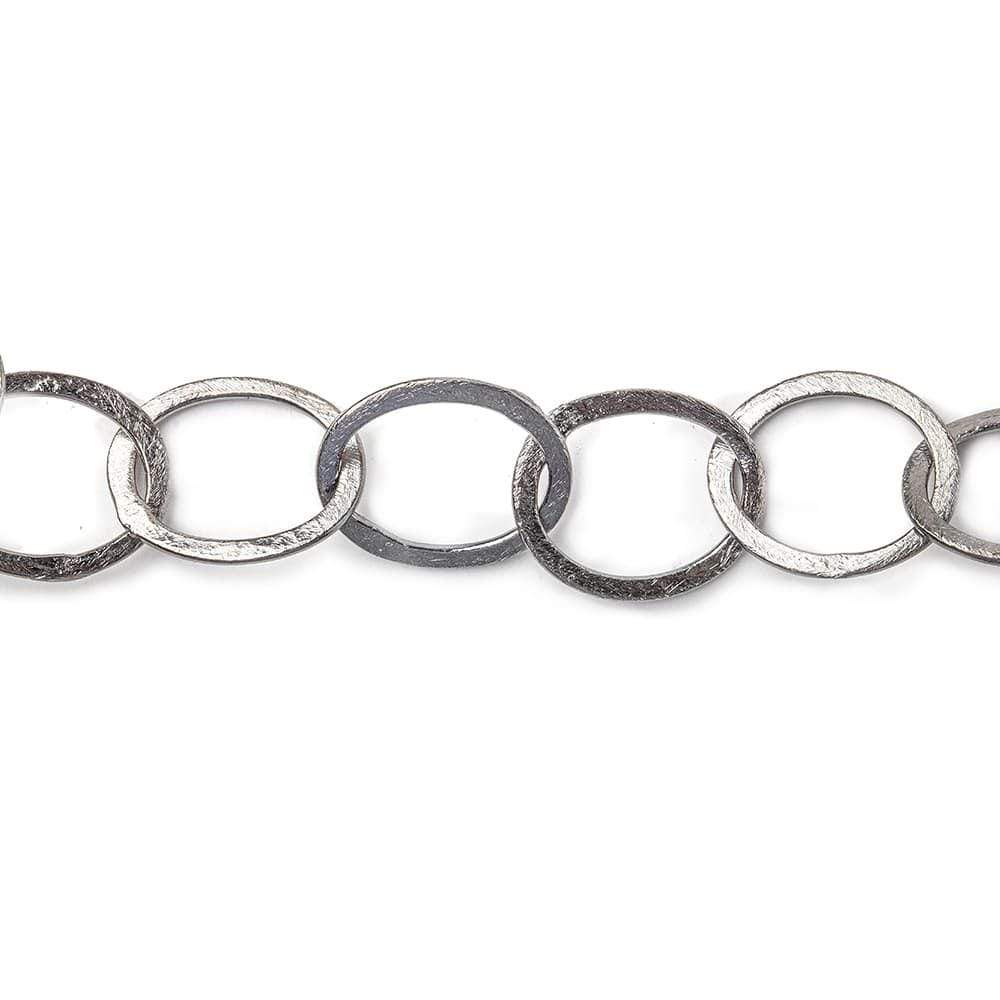 20x17mm Black Gold plated Brushed Oval Link Chain by the foot (ONLINE ORDER ONLY)