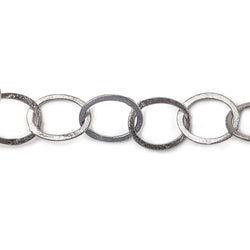 20x17mm Black Gold plated Brushed Oval Link Chain by the foot (ONLINE ORDER ONLY)