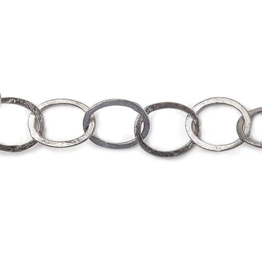 20x17mm Black Gold plated Brushed Oval Link Chain by the foot (ONLINE ORDER ONLY)