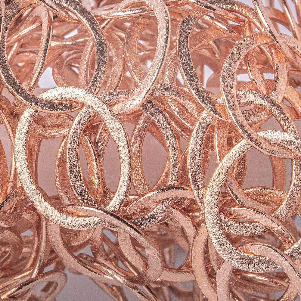 20x17mm Rose Gold plated Brushed Oval Link Chain (ONLINE ORDER ONLY)