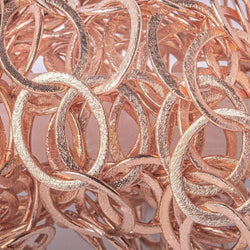 20x17mm Rose Gold plated Brushed Oval Link Chain (ONLINE ORDER ONLY)