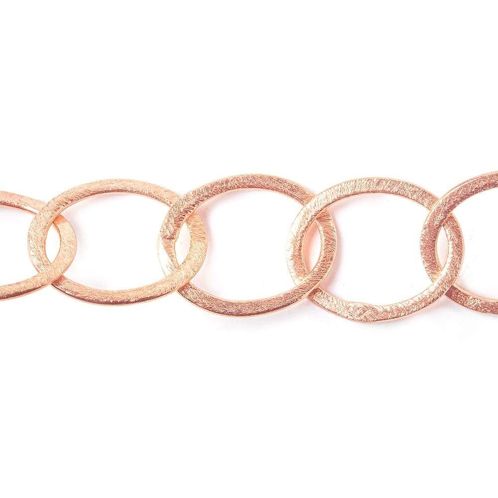 20x17mm Rose Gold plated Brushed Oval Link Chain (ONLINE ORDER ONLY)