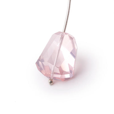 20x17x13mm Rose Quartz Faceted Nugget Focal Bead 1 piece (ONLINE ORDER ONLY)