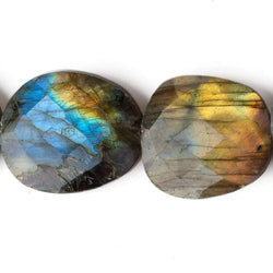 20x18-24x20mm Labradorite faceted flat nugget beads 9 inch 9 pieces (ONLINE ORDER ONLY)