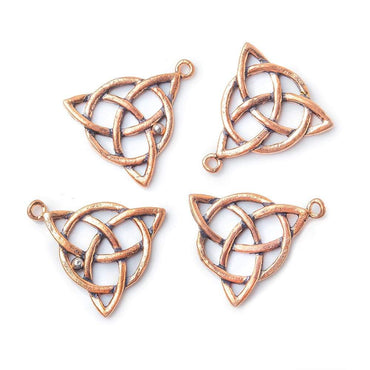20x18x2mm Celtic Trillion Symbol Copper Charm Set of 4 (ONLINE ORDER ONLY)