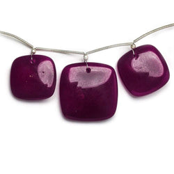 20x20-25x25mm Raspberry Purple Chalcedony Plain Pillows 6 inch 7 Beads A (ONLINE ORDER ONLY)