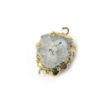20x20mm Gold Leafed Solar Quartz Connector 1 piece (ONLINE ORDER ONLY)