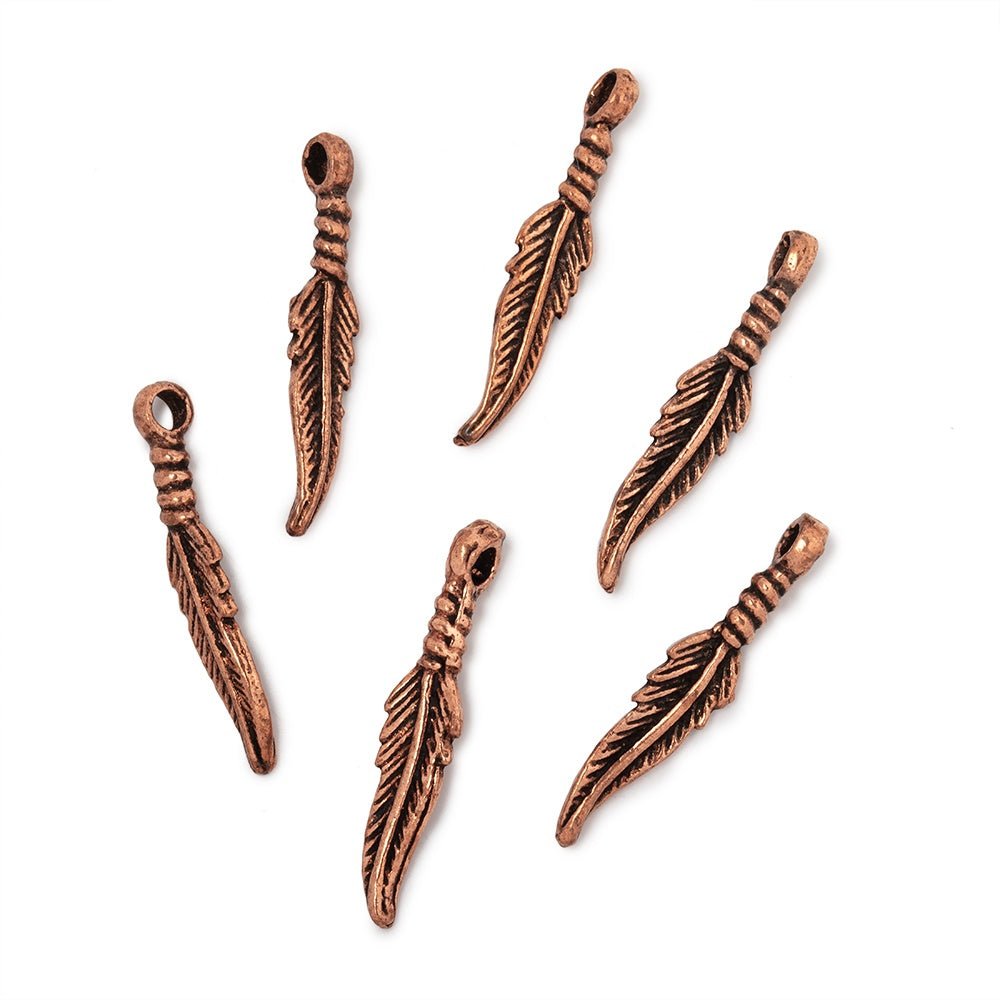 20x5mm Feather Pendant Charm Set of 6 pieces (ONLINE ORDER ONLY)