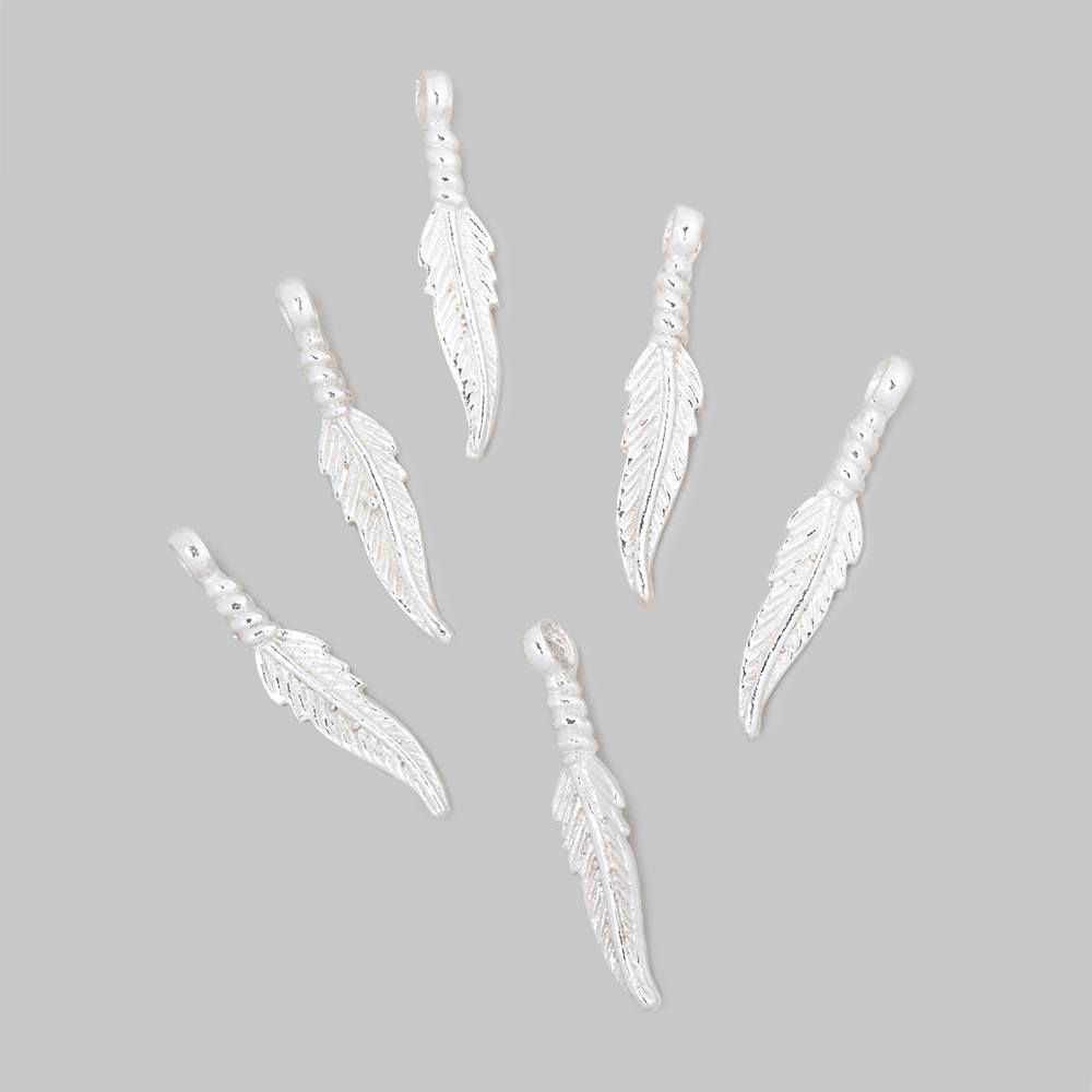 20x5mm Feather Pendant Charm Set of 6 pieces (ONLINE ORDER ONLY)