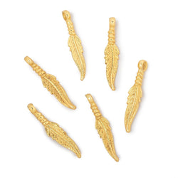 20x5mm Feather Pendant Charm Set of 6 pieces (ONLINE ORDER ONLY)
