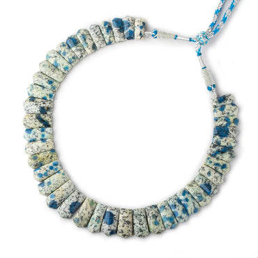 20x9-28x12mm K2 Azurite Granite "K2 Jasper" double drilled plain fancy shape collar 39 beads (ONLINE ORDER ONLY)