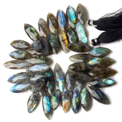 20x9-30x9mm Labradorite faceted marquise beads 7 inch 40 pieces (ONLINE ORDER ONLY)