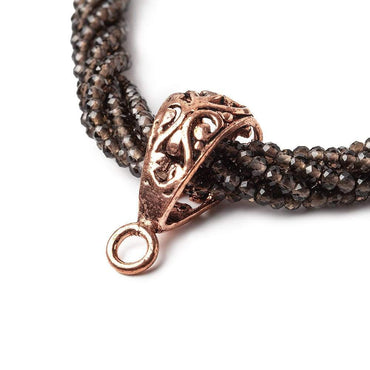 20x9mm Scroll Antiqued Copper Bail Finding Set of 3 (ONLINE ORDER ONLY)