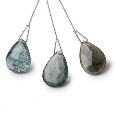 21-24mm Moss Aquamarine Faceted Pear Focal Beads 1 piece (ONLINE ORDER ONLY)