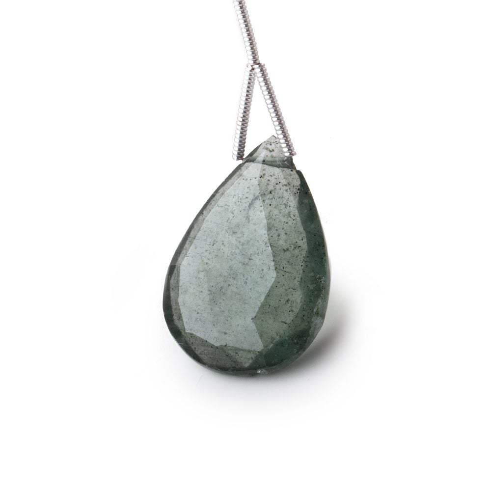 21-24mm Moss Aquamarine Faceted Pear Focal Beads 1 piece (ONLINE ORDER ONLY)