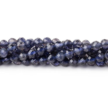 4mm Iolite Micro-faceted round beads 12.5 inch 78 pieces (ONLINE ORDER ONLY)