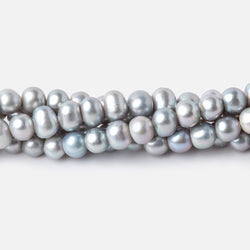 6-7mm Silver Baroque Freshwater Pearl Strand 16 inch 78 beads AA (ONLINE ORDER ONLY)