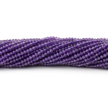 2mm Amethyst micro faceted rondelle beads 12.5 inch 220 pieces AAA (ONLINE ORDER ONLY)