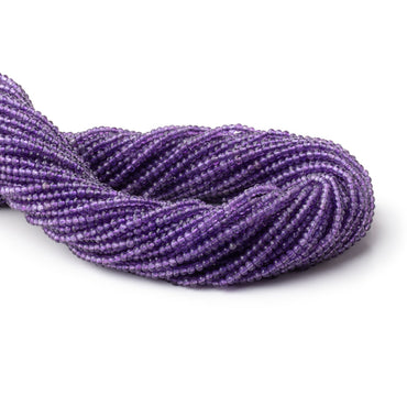 2mm Amethyst micro faceted rondelle beads 12.5 inch 220 pieces AAA (ONLINE ORDER ONLY)