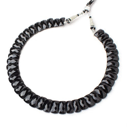 20x8-26x11mm Black Onyx Faceted Fancy Shape Collar 44 beads (ONLINE ORDER ONLY)