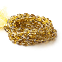 Whiskey Quartz Straight Drill Faceted Tear Drop 16 inch 33 Beads