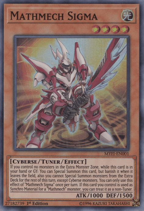 Mathmech Sigma [MYFI-EN001] Super Rare (ONLINE ORDER ONLY)