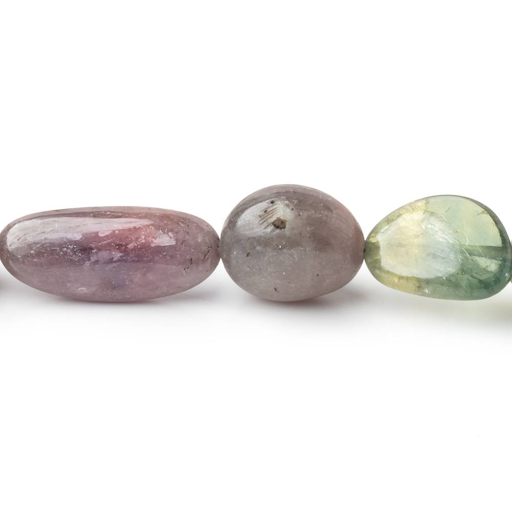 11x9-14x12mm Multi Color Sapphire Plain Nuggets 18 inch 34 Beads A (ONLINE ORDER ONLY)
