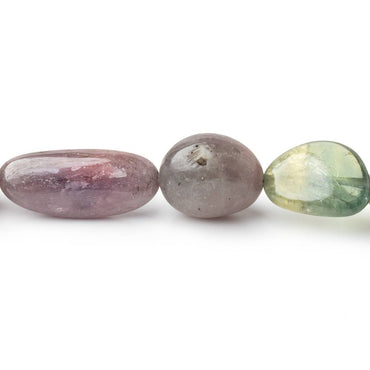 11x9-14x12mm Multi Color Sapphire Plain Nuggets 18 inch 34 Beads A (ONLINE ORDER ONLY)