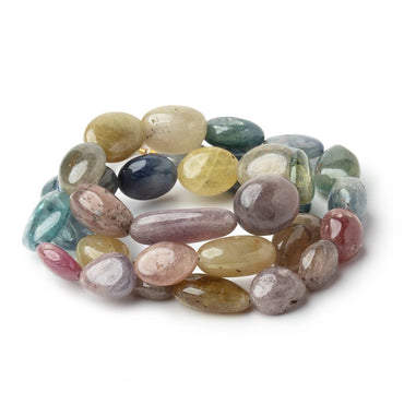 11x9-14x12mm Multi Color Sapphire Plain Nuggets 18 inch 34 Beads A (ONLINE ORDER ONLY)